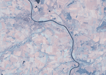 Landsat 7 Szene Mitteldeutschland